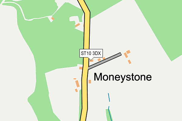ST10 3DX map - OS OpenMap – Local (Ordnance Survey)