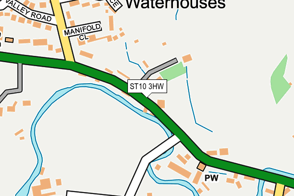 ST10 3HW map - OS OpenMap – Local (Ordnance Survey)