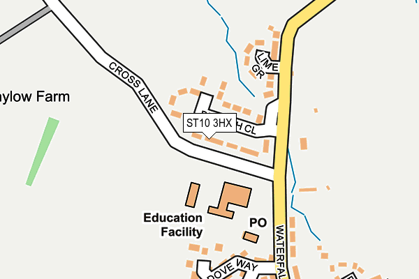 ST10 3HX map - OS OpenMap – Local (Ordnance Survey)