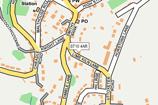 ST10 4AR map - OS OpenMap – Local (Ordnance Survey)