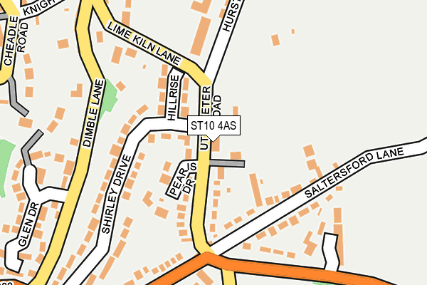 ST10 4AS map - OS OpenMap – Local (Ordnance Survey)