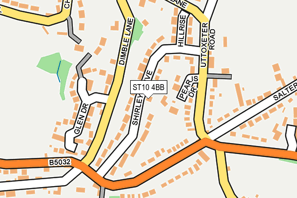 ST10 4BB map - OS OpenMap – Local (Ordnance Survey)