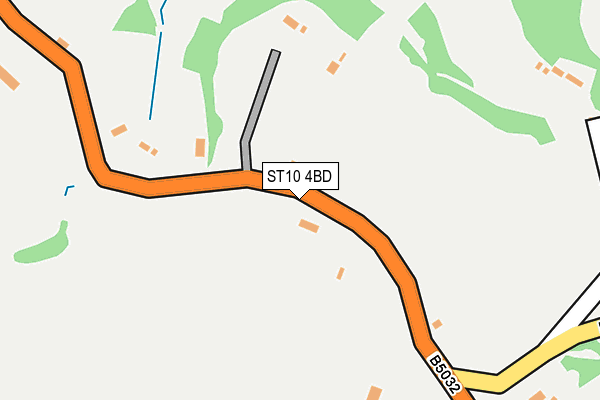 ST10 4BD map - OS OpenMap – Local (Ordnance Survey)