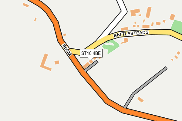 ST10 4BE map - OS OpenMap – Local (Ordnance Survey)