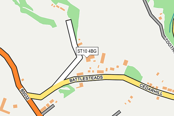 ST10 4BG map - OS OpenMap – Local (Ordnance Survey)