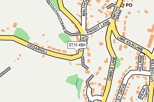 ST10 4BH map - OS OpenMap – Local (Ordnance Survey)