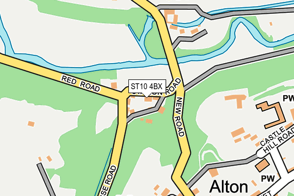 ST10 4BX map - OS OpenMap – Local (Ordnance Survey)