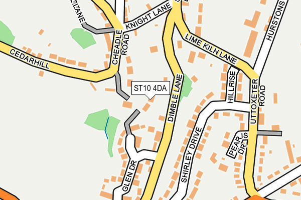 ST10 4DA map - OS OpenMap – Local (Ordnance Survey)