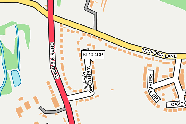 ST10 4DP map - OS OpenMap – Local (Ordnance Survey)