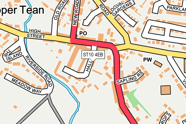 ST10 4EB map - OS OpenMap – Local (Ordnance Survey)