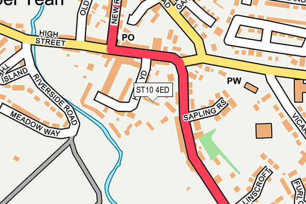 ST10 4ED map - OS OpenMap – Local (Ordnance Survey)