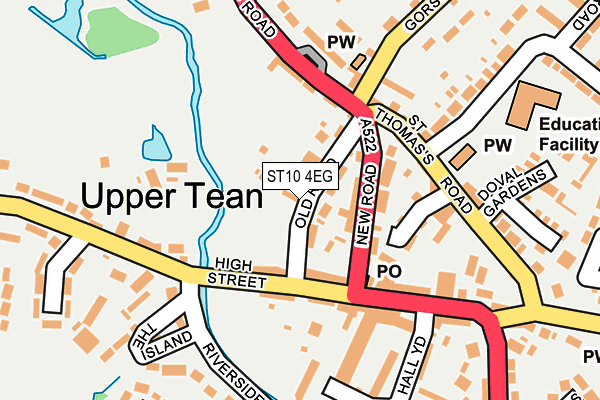 ST10 4EG map - OS OpenMap – Local (Ordnance Survey)