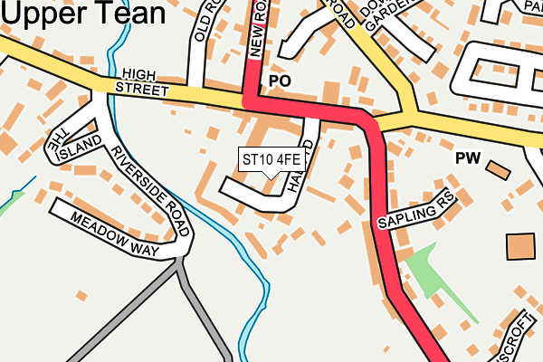ST10 4FE map - OS OpenMap – Local (Ordnance Survey)