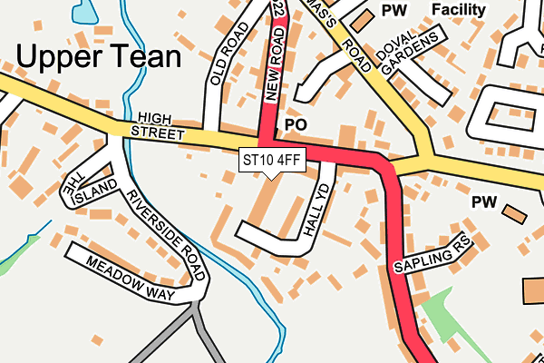 ST10 4FF map - OS OpenMap – Local (Ordnance Survey)