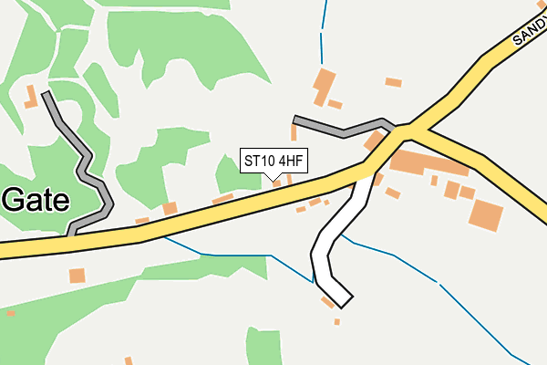 ST10 4HF map - OS OpenMap – Local (Ordnance Survey)