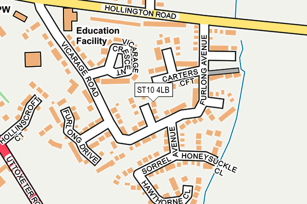 ST10 4LB map - OS OpenMap – Local (Ordnance Survey)