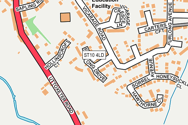ST10 4LD map - OS OpenMap – Local (Ordnance Survey)