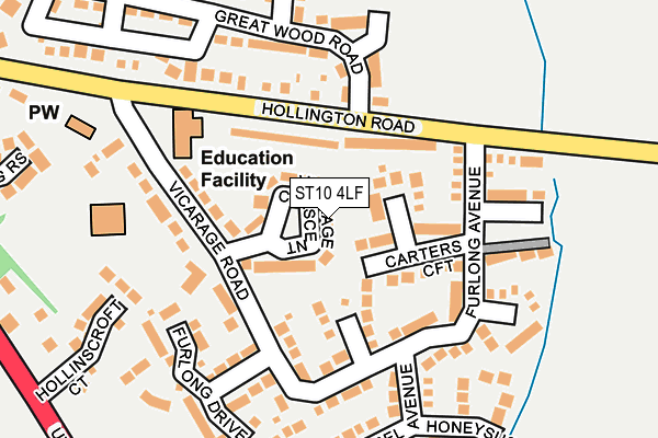 ST10 4LF map - OS OpenMap – Local (Ordnance Survey)