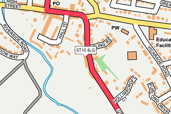 ST10 4LG map - OS OpenMap – Local (Ordnance Survey)