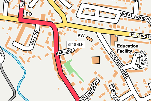 ST10 4LH map - OS OpenMap – Local (Ordnance Survey)