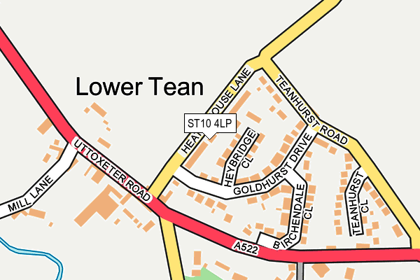 ST10 4LP map - OS OpenMap – Local (Ordnance Survey)