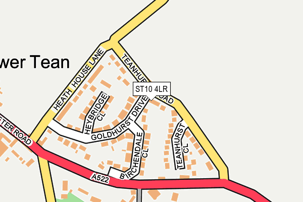 ST10 4LR map - OS OpenMap – Local (Ordnance Survey)