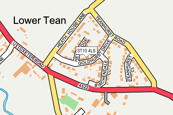 ST10 4LS map - OS OpenMap – Local (Ordnance Survey)