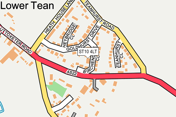 ST10 4LT map - OS OpenMap – Local (Ordnance Survey)