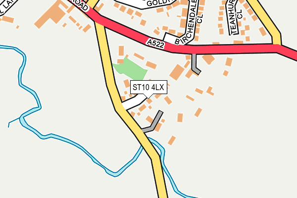ST10 4LX map - OS OpenMap – Local (Ordnance Survey)