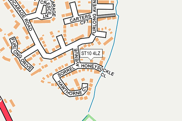 ST10 4LZ map - OS OpenMap – Local (Ordnance Survey)