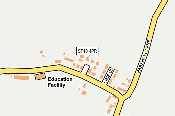 ST10 4PR map - OS OpenMap – Local (Ordnance Survey)