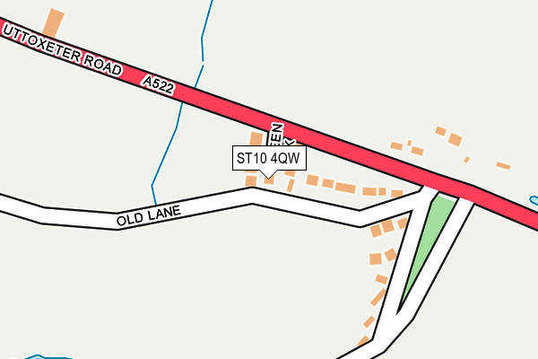 ST10 4QW map - OS OpenMap – Local (Ordnance Survey)