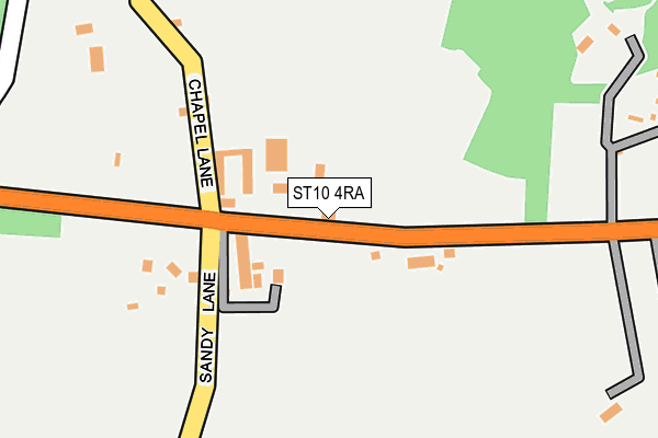 ST10 4RA map - OS OpenMap – Local (Ordnance Survey)