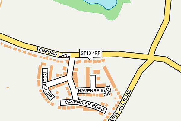 ST10 4RF map - OS OpenMap – Local (Ordnance Survey)