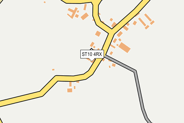 ST10 4RX map - OS OpenMap – Local (Ordnance Survey)