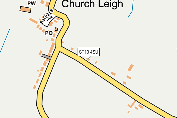 ST10 4SU map - OS OpenMap – Local (Ordnance Survey)