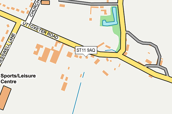 ST11 9AQ map - OS OpenMap – Local (Ordnance Survey)