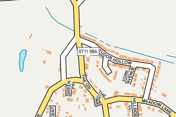 ST11 9BA map - OS OpenMap – Local (Ordnance Survey)