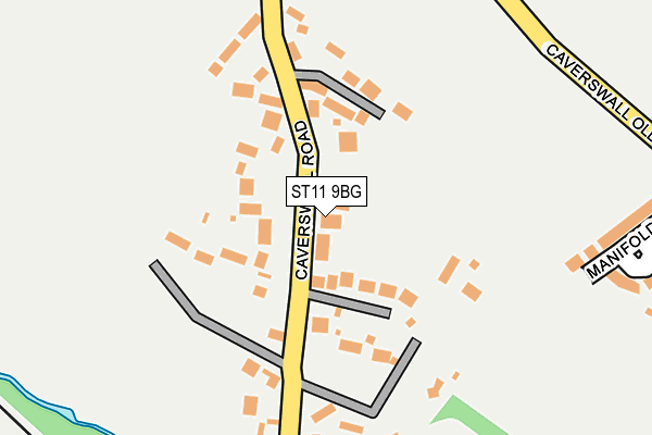 ST11 9BG map - OS OpenMap – Local (Ordnance Survey)