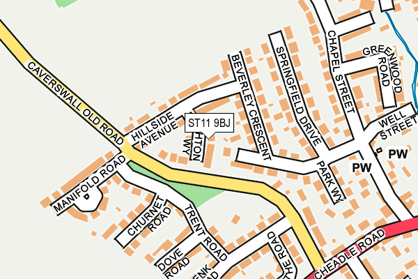 ST11 9BJ map - OS OpenMap – Local (Ordnance Survey)