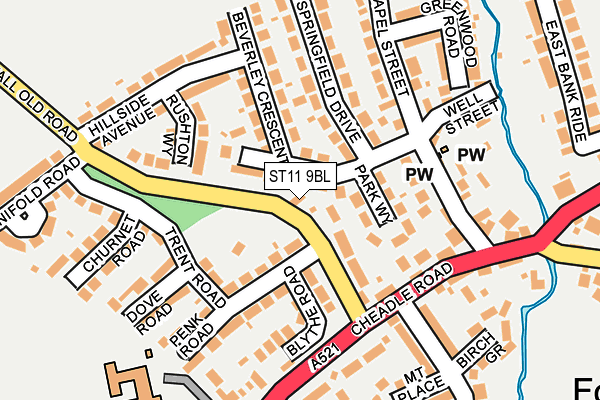 ST11 9BL map - OS OpenMap – Local (Ordnance Survey)