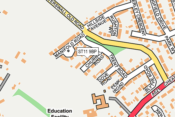 ST11 9BP map - OS OpenMap – Local (Ordnance Survey)