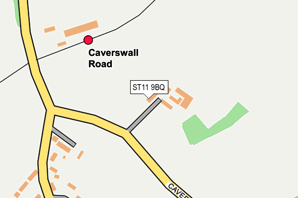 ST11 9BQ map - OS OpenMap – Local (Ordnance Survey)