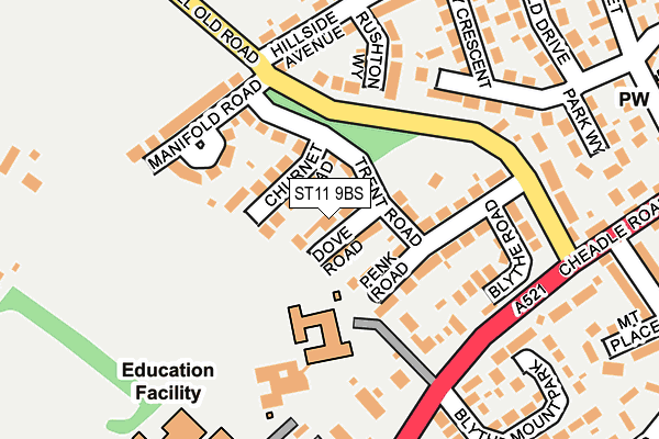 ST11 9BS map - OS OpenMap – Local (Ordnance Survey)