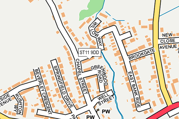 ST11 9DD map - OS OpenMap – Local (Ordnance Survey)