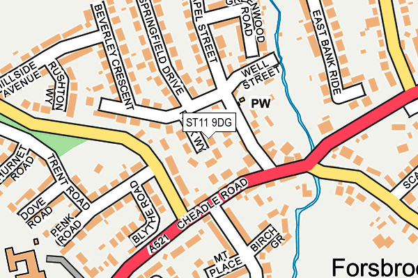 ST11 9DG map - OS OpenMap – Local (Ordnance Survey)