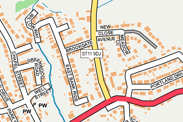 ST11 9DJ map - OS OpenMap – Local (Ordnance Survey)