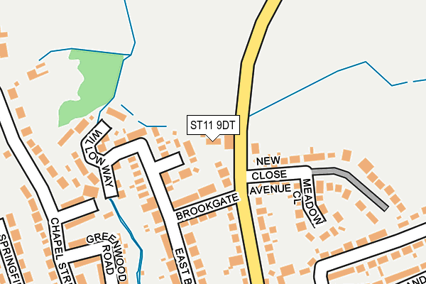 ST11 9DT map - OS OpenMap – Local (Ordnance Survey)