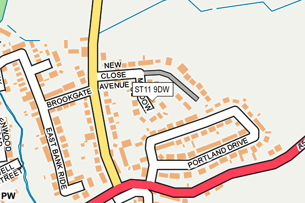 ST11 9DW map - OS OpenMap – Local (Ordnance Survey)