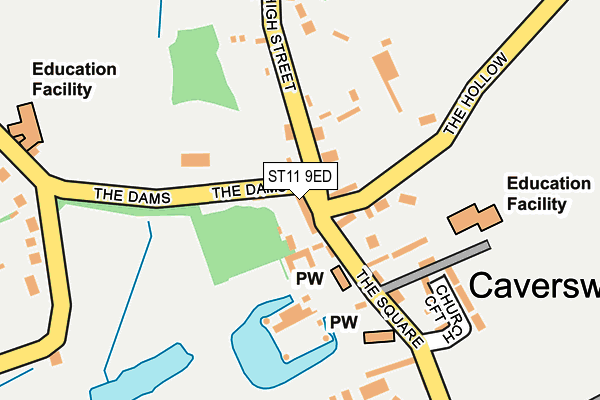 ST11 9ED map - OS OpenMap – Local (Ordnance Survey)